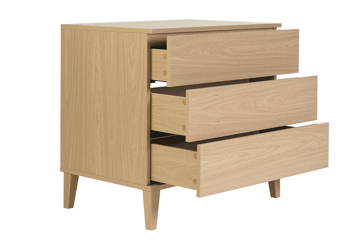 Meuble de salle de bain finition bois ch�ne L80 cm FREDDY
