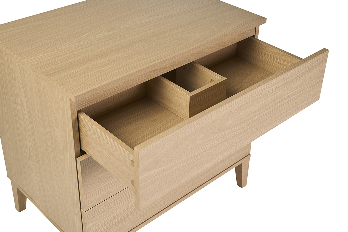 Meuble de salle de bain finition bois ch�ne L80 cm FREDDY