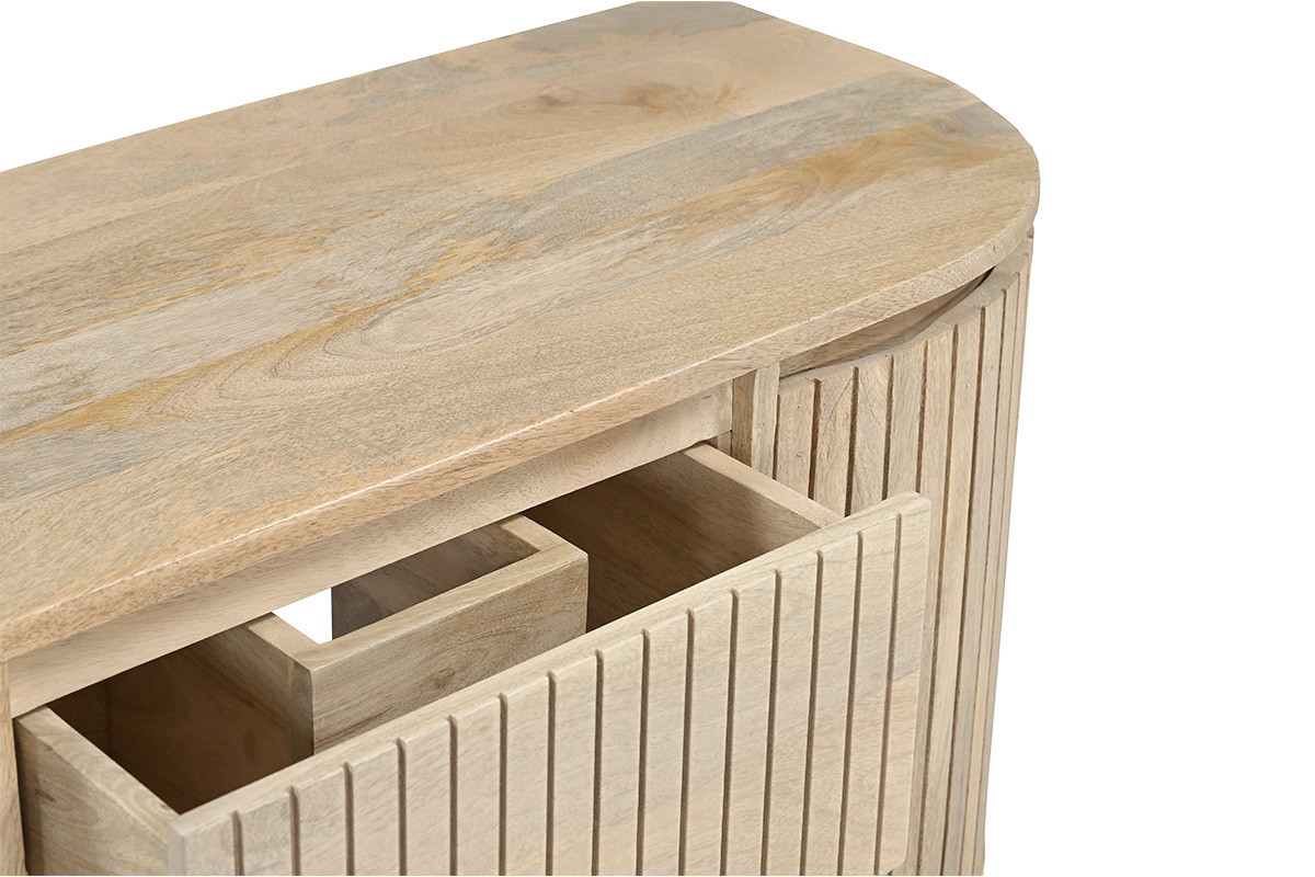 Meuble de salle de bain suspendu en bois manguier massif L110 cm BALDO