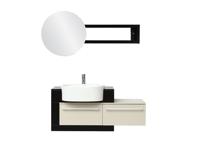 Meuble de salle de bain : vasque, meuble sous vasque et miroir MARLO