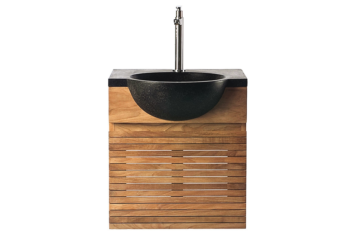 Meuble de salle de bains avec vasque et meuble de rangement ISAK