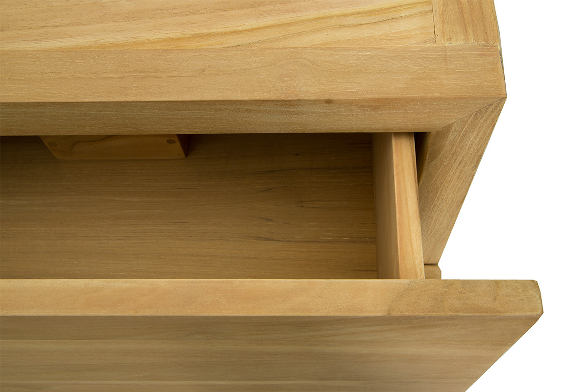 Meuble de salle de bains double vasque en teck (sans vasque) CALAM