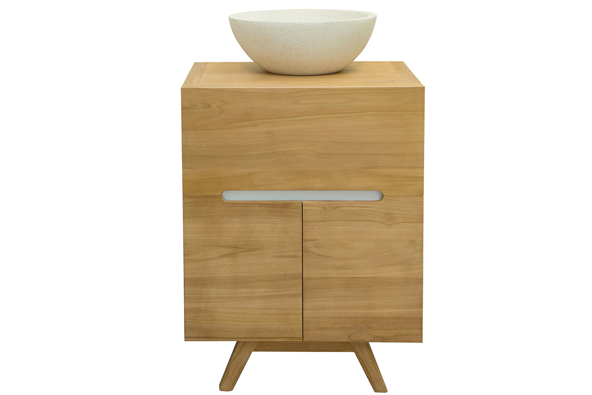 Meuble de salle de bains en teck (sans vasque) CALAM