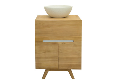 Meuble de salle de bains en teck avec vasque CALAM