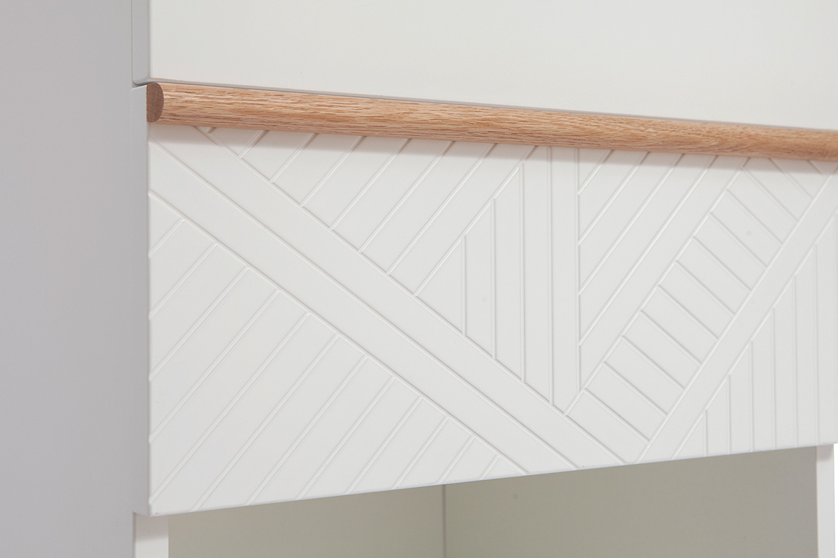 Meuble d'entre coiffeuse blanc et bois L50 cm DARINA