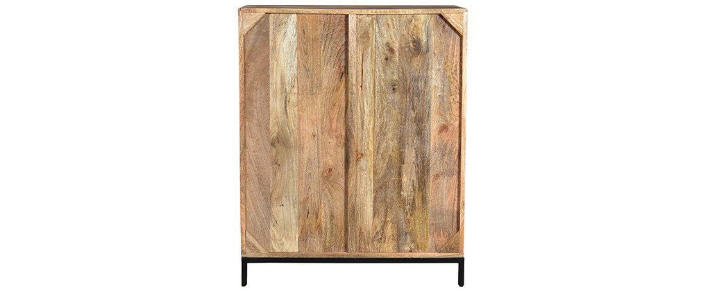 Meuble range-bouteilles en manguier massif HIPPOLYTE