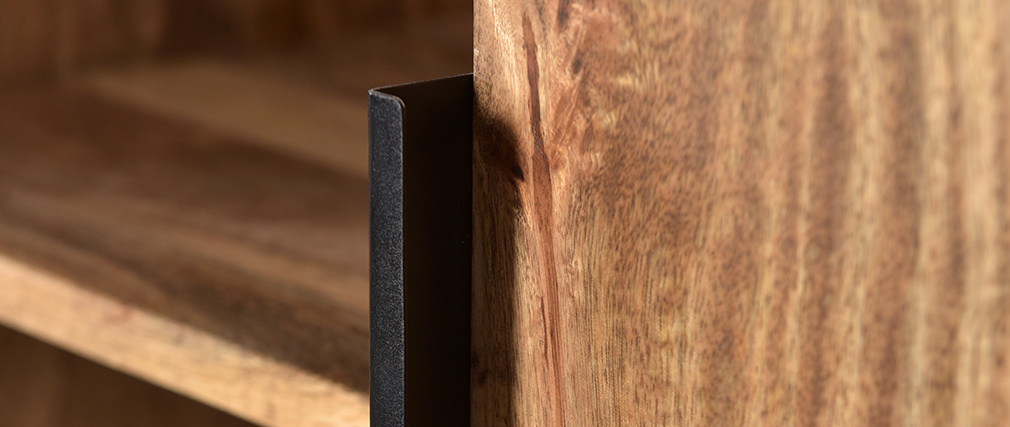 Meuble range-bouteilles en manguier massif HIPPOLYTE