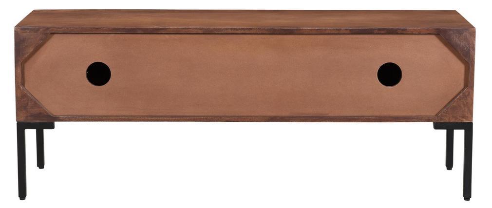 Meuble TV 3 portes en manguier massif et m�tal ONDA