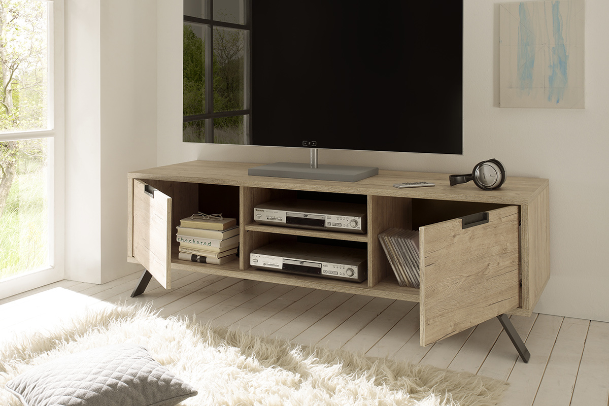 Meuble TV design 156cm ch�ne ORIGIN