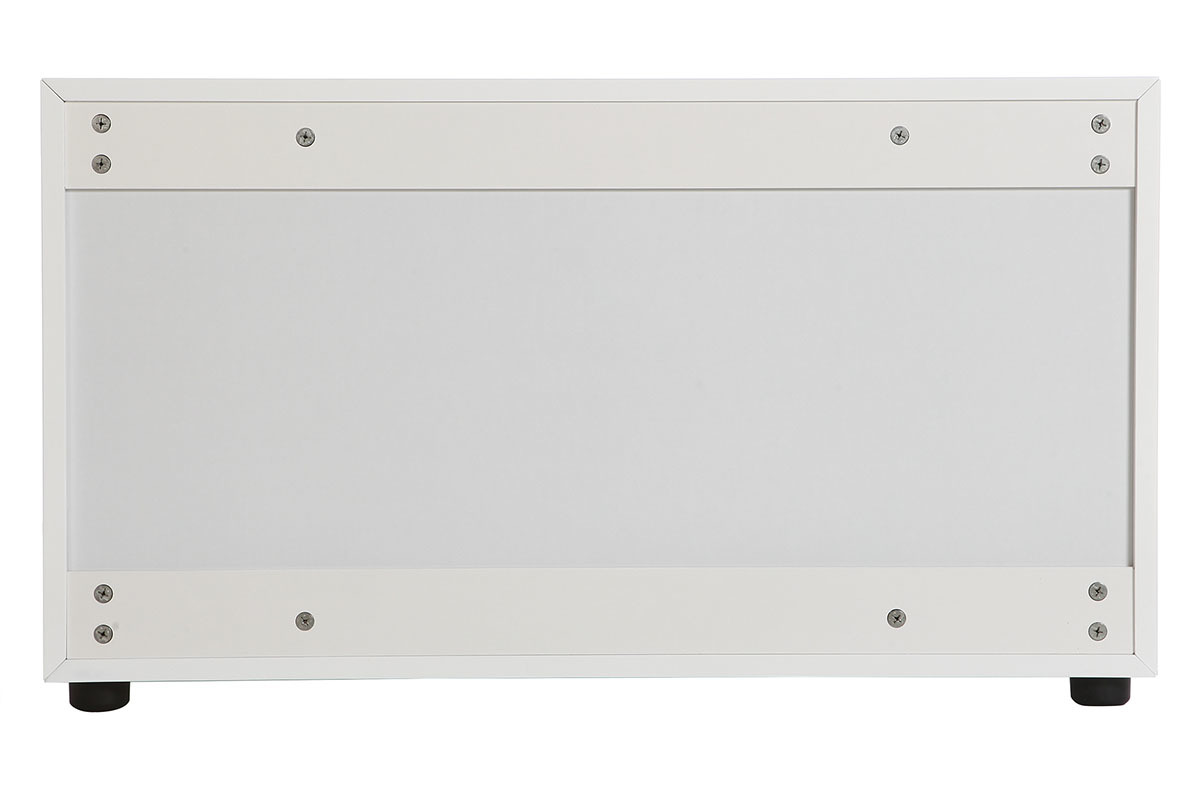 Meuble TV design 2 portes blanc mat L90 cm MARK