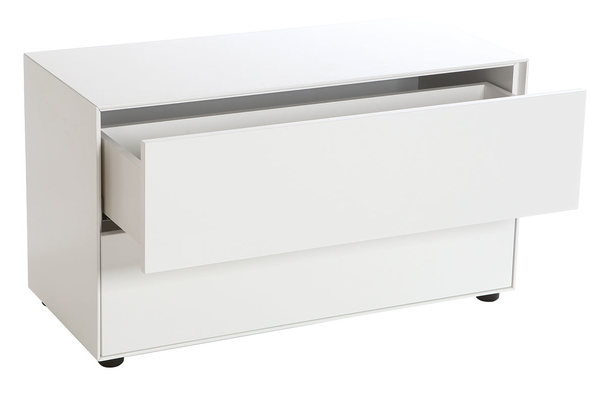 Meuble TV design 90x40cm 2 tiroirs MARK