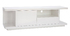 Meuble TV design blanc laqu&eacute; brillant L150 cm KARY