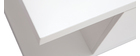 Meuble TV design blanc laqu&eacute; brillant L150 cm KARY