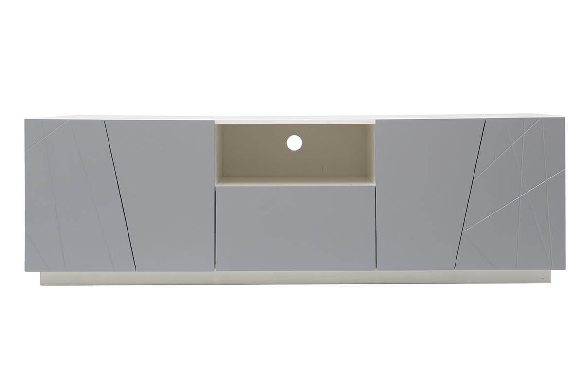 Meuble TV design gris mat ALESSIA