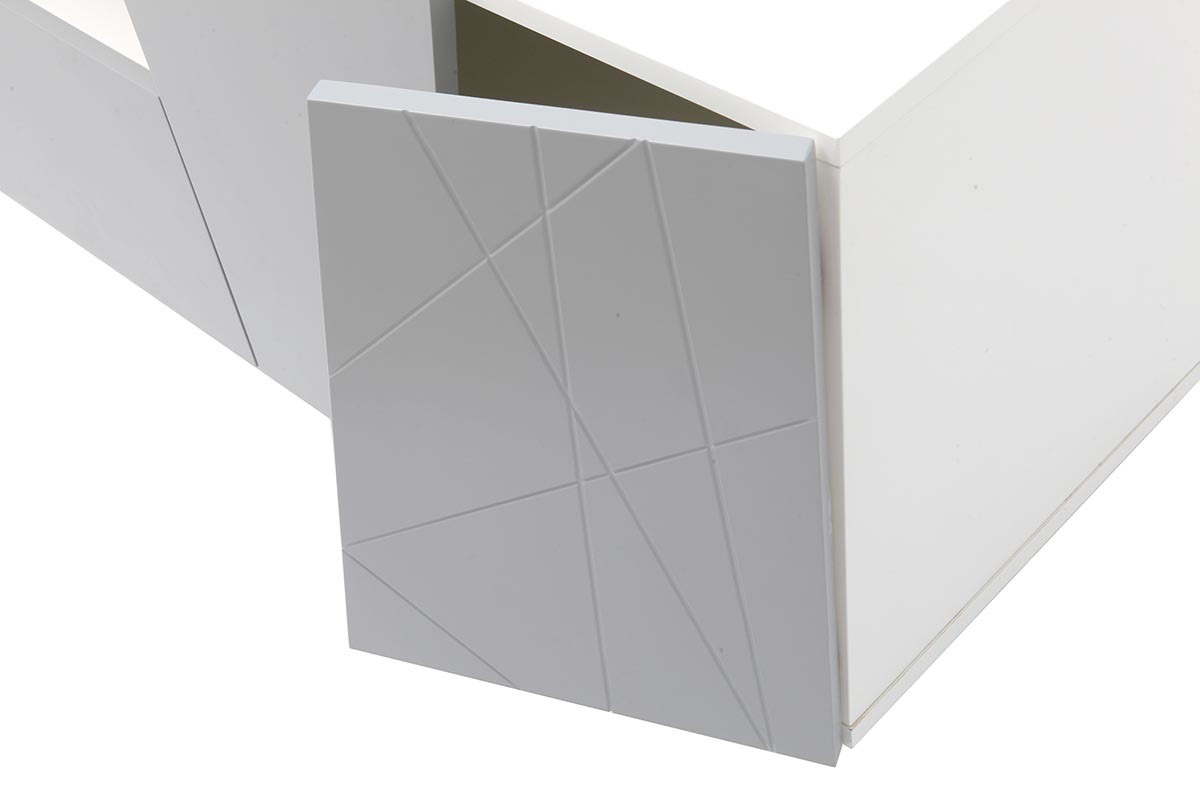 Meuble TV design gris mat ALESSIA