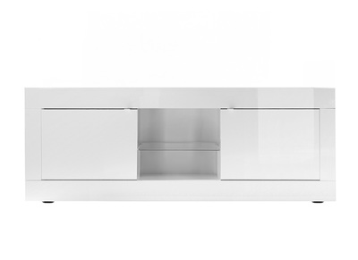 Meuble TV design laqu&eacute; blanc 180cm LATTE