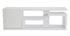 Meuble TV design laqu&eacute; blanc brillant L150 cm HALTON