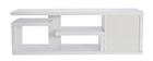 Meuble TV design laqu&eacute; blanc brillant L150 cm HALTON