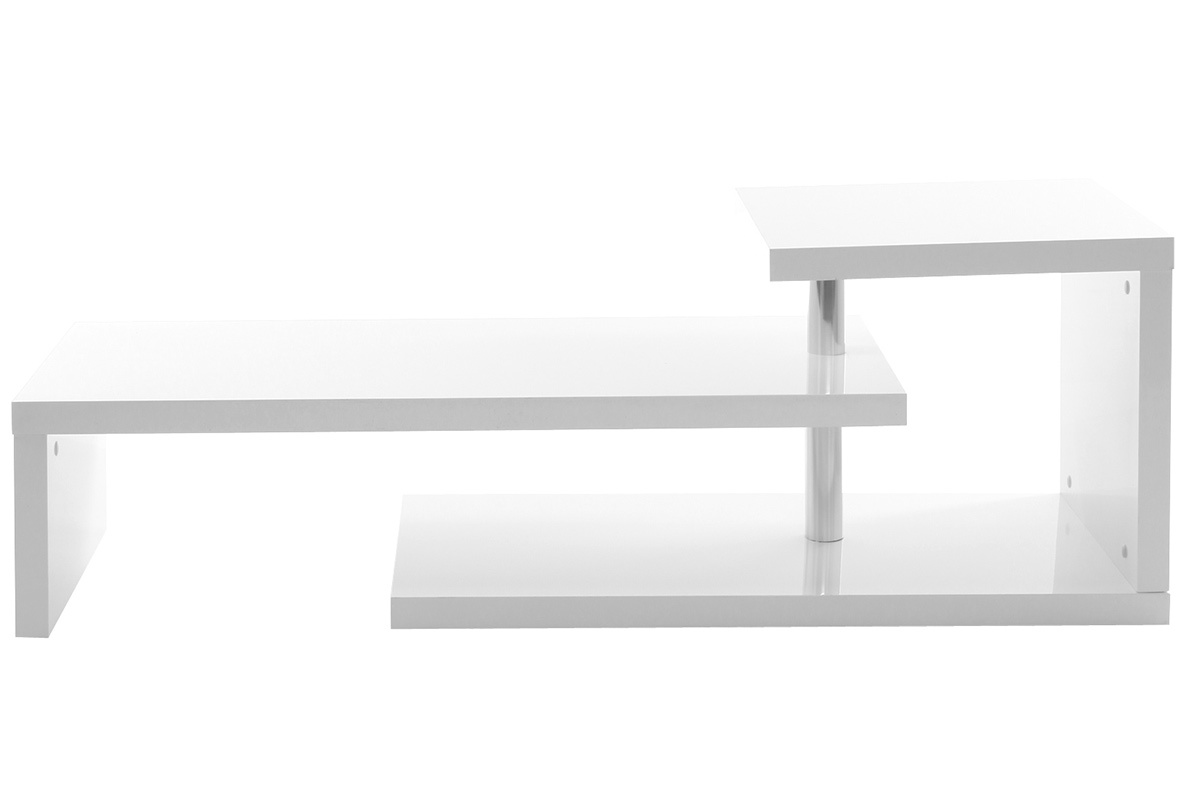 Meuble TV design laqu blanc TURN
