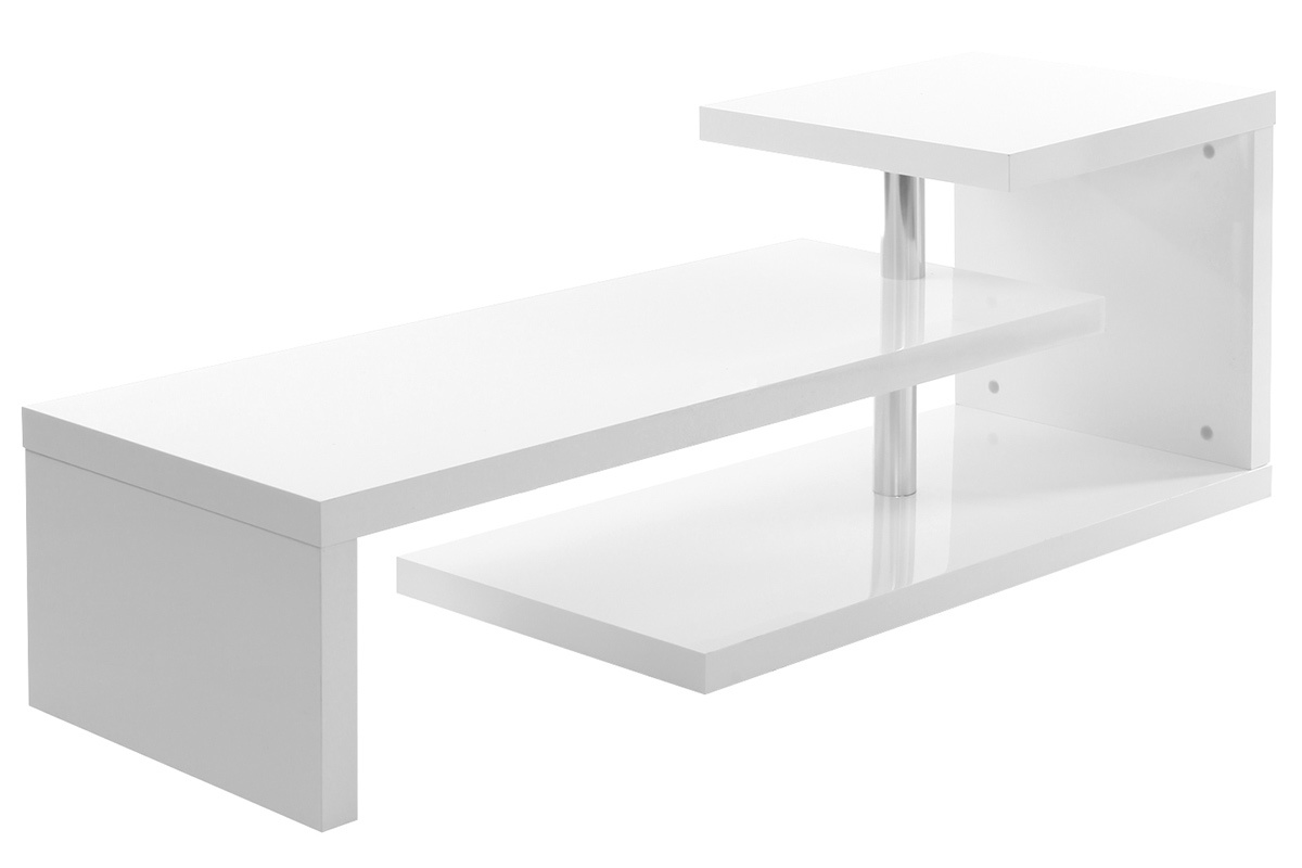 Meuble TV design laqu blanc TURN