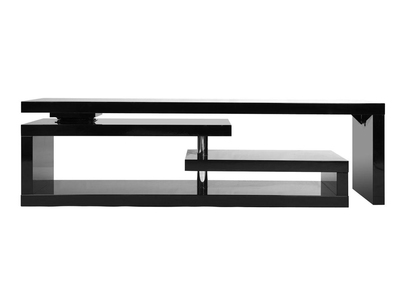 Meuble TV design laqu&eacute; noir pivotant MAX V2