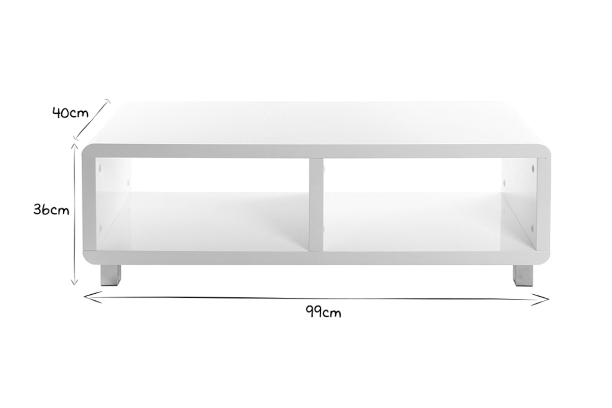 Meuble TV design laqu noir PIXY