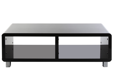 Meuble TV design laqu&eacute; noir PIXY