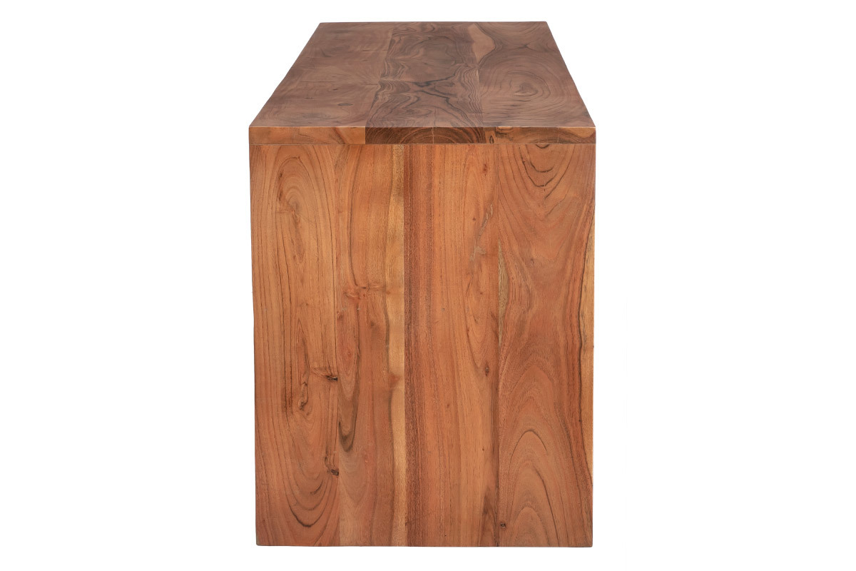 Meuble TV en bois massif avec tiroirs L130 cm BOHEMIAN