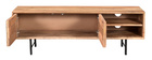 Meuble TV en manguier massif avec portes en relief L120 cm AGRA