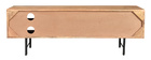 Meuble TV en manguier massif avec portes en relief L120 cm AGRA