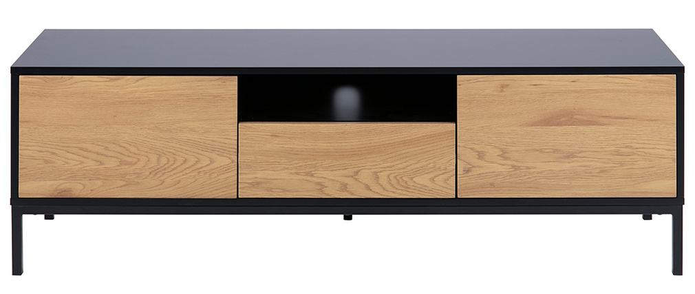Meuble TV industriel bois et m�tal L140 cm TRESCA
