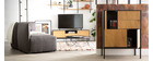 Meuble TV industriel bois et m&eacute;tal L140 cm TRESCA