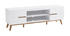 Meuble TV scandinave blanc mat et ch&ecirc;ne SKIVE
