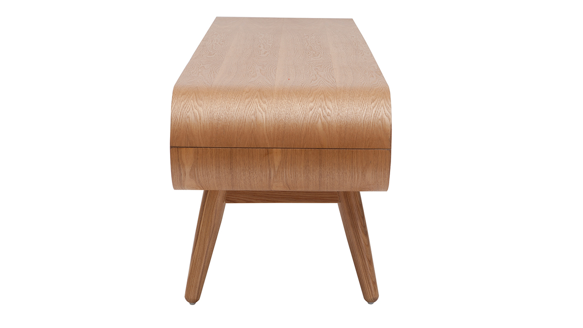 Meuble TV scandinave en bois clair 2 tiroirs L150 cm BALTIK