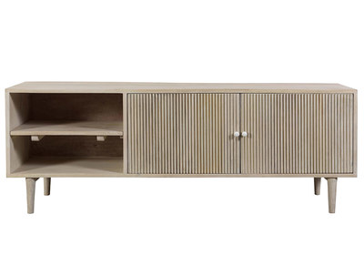 Meuble TV vintage en bois de manguier PATH - Miliboo & St&eacute;phane Plaza