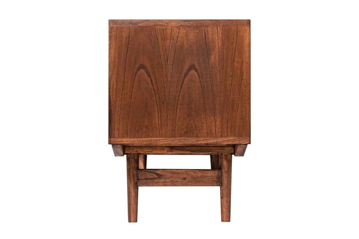 Meuble TV vintage en bois fonc 3 portes L160 cm SEVEN