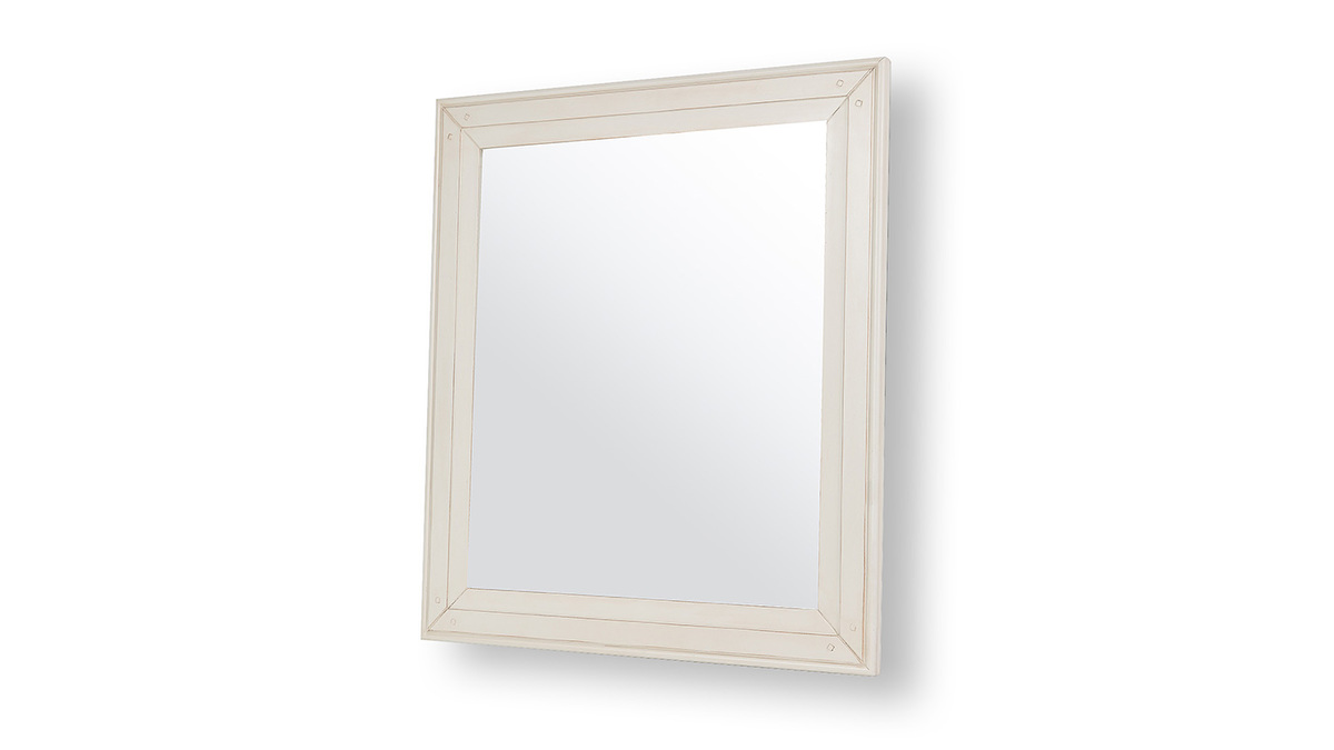 Miroir baroque blanc cass GUSTAVE