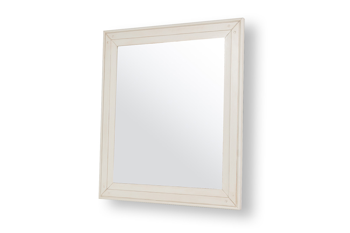 Miroir baroque blanc cass� GUSTAVE