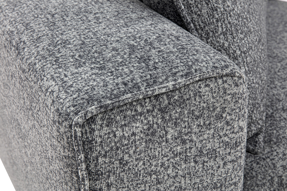 Module d'angle droit pour canap en tissu chin gris fonc KERRY