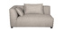Module d'angle gauche pour canap&eacute; en tissu beige PLURIEL