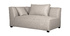 Module d'angle gauche pour canap&eacute; en tissu beige PLURIEL