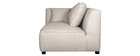Module d'angle gauche pour canap&eacute; en tissu beige PLURIEL