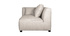 Module d'angle gauche pour canap&eacute; en tissu beige PLURIEL