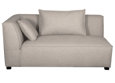 Module d'angle gauche pour canap&eacute; en tissu beige PLURIEL
