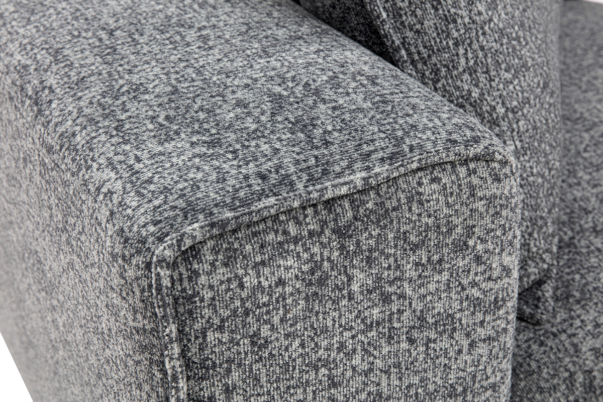 Module d'angle gauche pour canap en tissu chin gris fonc KERRY