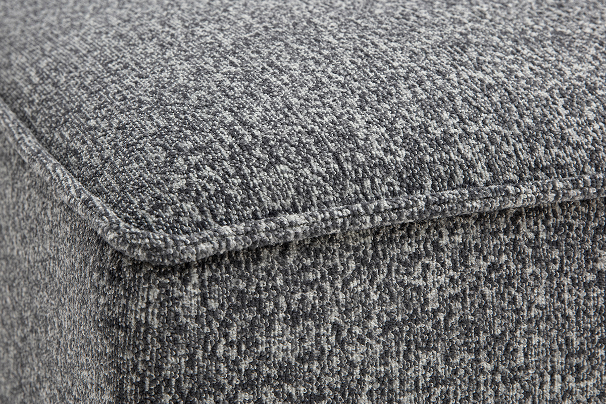Module droit pour canap en tissu chin gris fonc KERRY