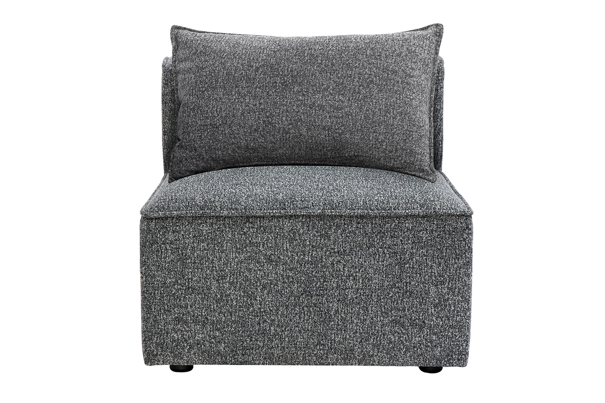 Module droit pour canap en tissu chin gris fonc KERRY