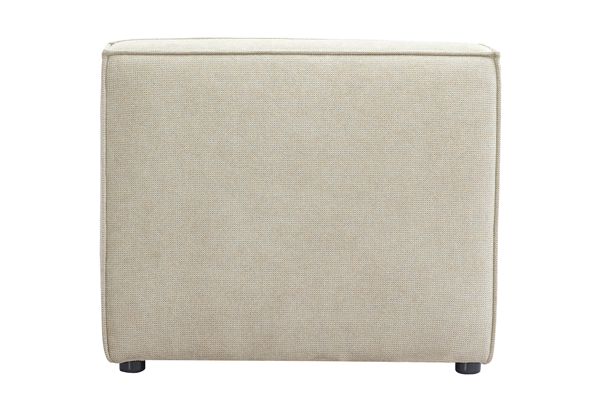 Module droit pour canap en tissu effet velours textur beige SPLIT
