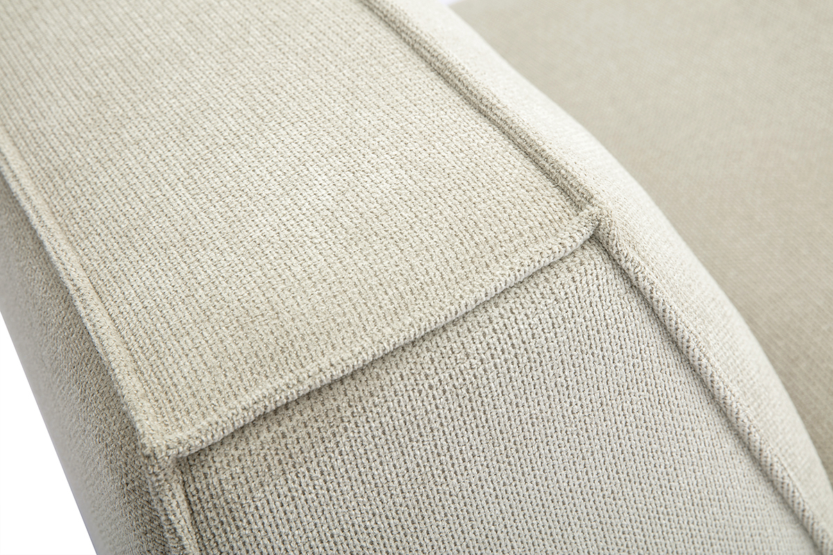 Module droit pour canap en tissu effet velours textur beige SPLIT