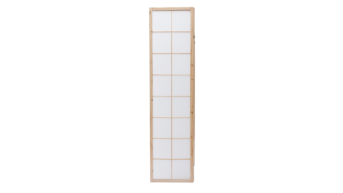 Paravent japonais en bois et papier de riz L176 cm IKUYO